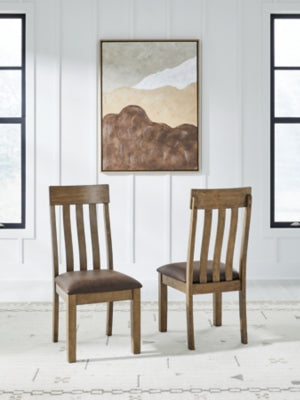 Ashley Broxtyn Light Brown Dining Chair (Set of 2)
