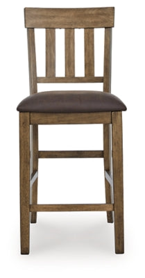 Ashley Broxtyn Light Brown Counter Height Barstool (Set of 2)
