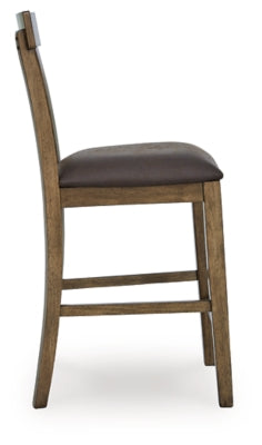 Ashley Broxtyn Light Brown Counter Height Barstool (Set of 2)