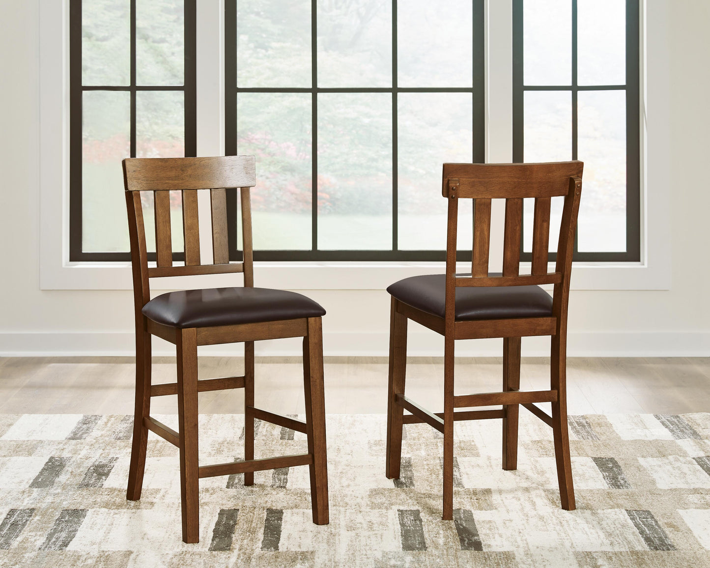 Ashley Ralene Medium Brown Counter Height Bar Stool (Set of 2)