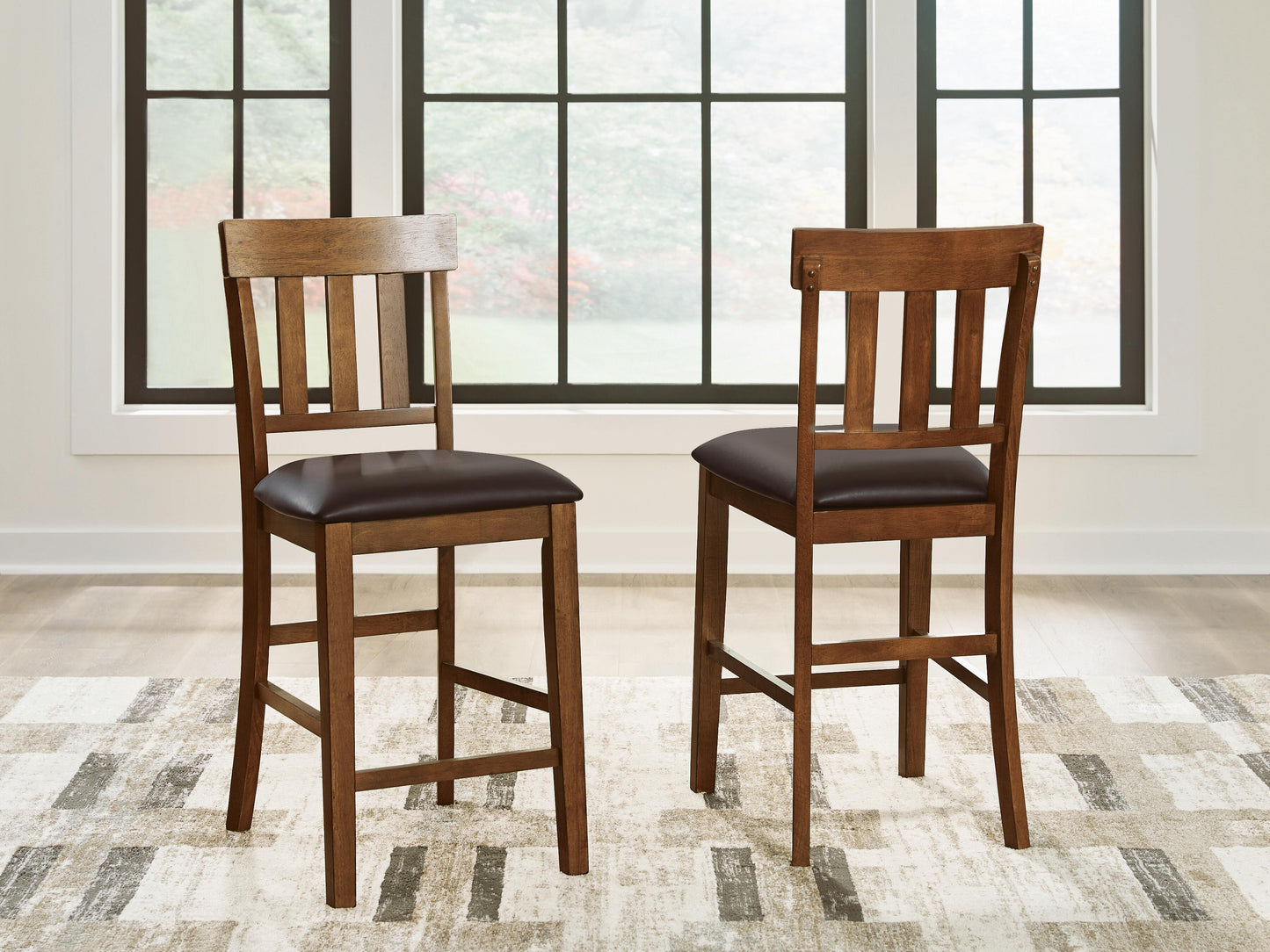 Ashley Ralene Medium Brown Counter Height Bar Stool (Set of 2)