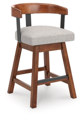 Ashley Ralene Medium Brown Counter Height Barstool (Set of 2)