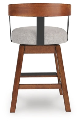 Ashley Ralene Medium Brown Counter Height Barstool (Set of 2)