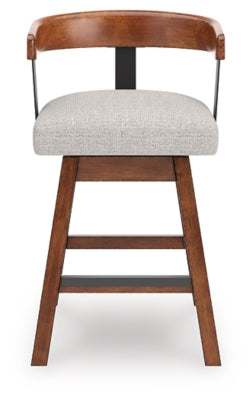 Ashley Ralene Medium Brown Counter Height Barstool (Set of 2)