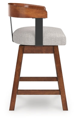 Ashley Ralene Medium Brown Counter Height Barstool (Set of 2)