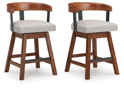 Ashley Ralene Medium Brown Counter Height Barstool (Set of 2)