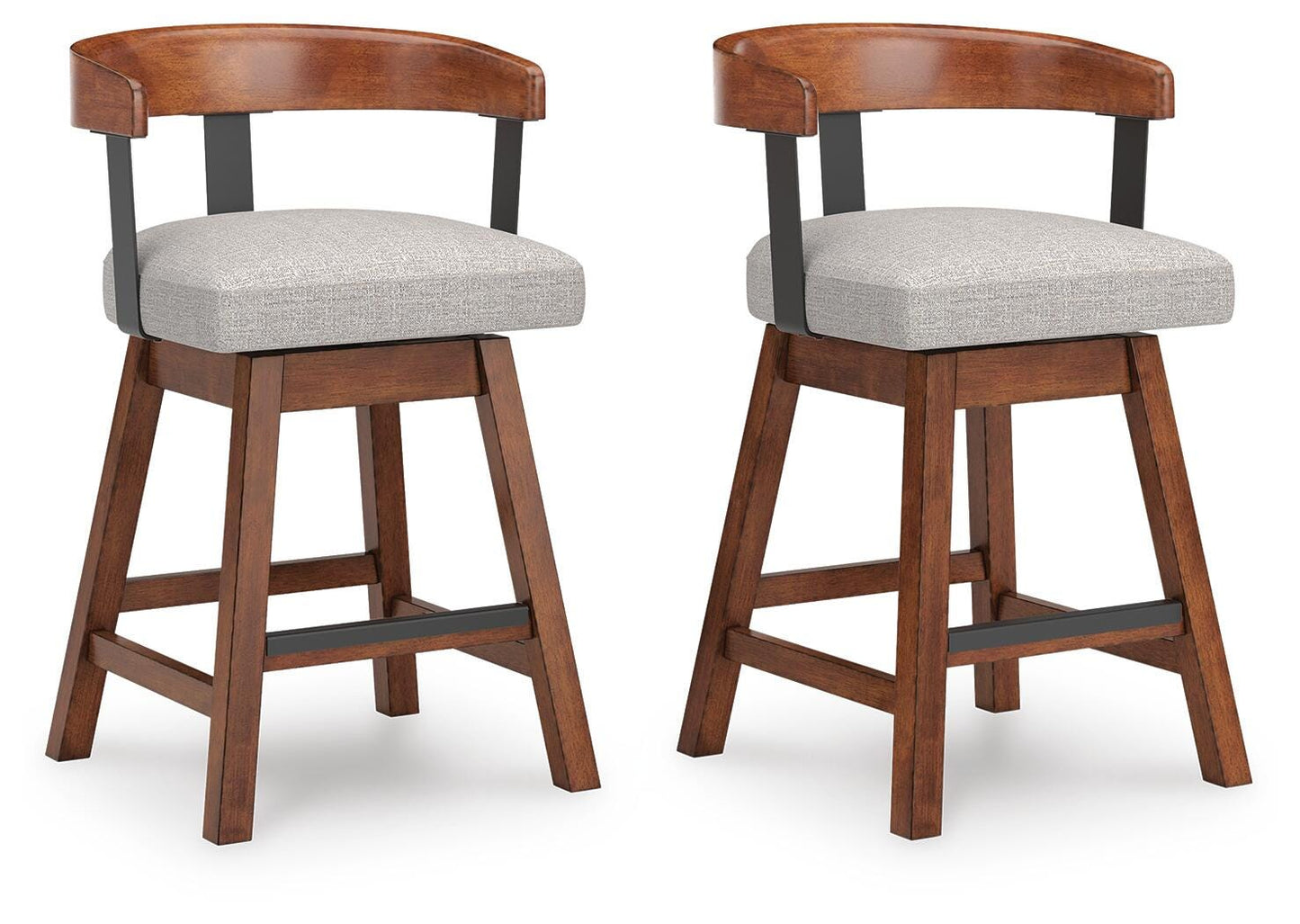 Ashley Ralene Medium Brown Counter Height Barstool (Set of 2)