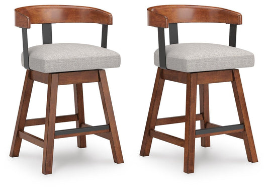 Ashley Ralene Medium Brown Counter Height Barstool (Set of 2)