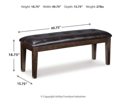 Ashley Haddigan Dark Brown Dining Bench