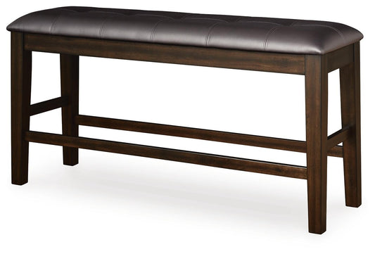 Ashley Haddigan Dark Brown Counter Height Dining Bench