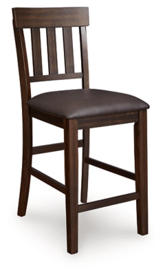Ashley Haddigan Dark Brown Counter Height Bar Stool (Set of 2)