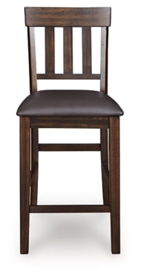 Ashley Haddigan Dark Brown Counter Height Bar Stool (Set of 2)