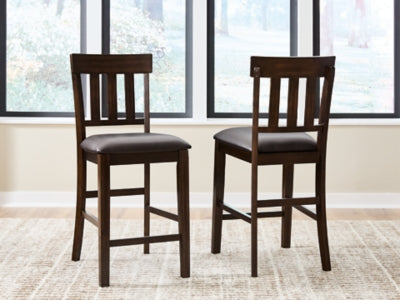 Ashley Haddigan Dark Brown Counter Height Bar Stool (Set of 2)