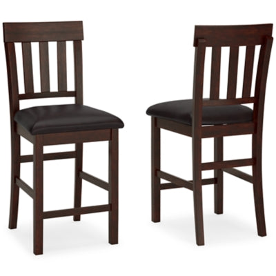 Ashley Haddigan Dark Brown Counter Height Bar Stool (Set of 2)