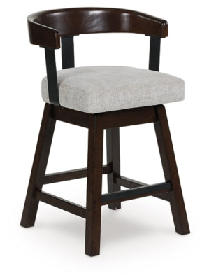 Ashley Haddigan Dark Brown Counter Height Barstool (Set of 2)