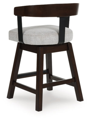 Ashley Haddigan Dark Brown Counter Height Barstool (Set of 2)