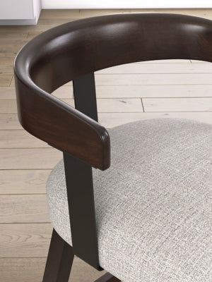 Ashley Haddigan Dark Brown Counter Height Barstool (Set of 2)