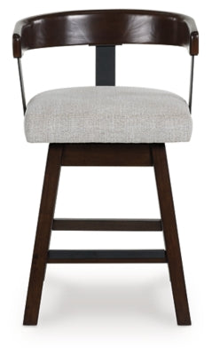 Ashley Haddigan Dark Brown Counter Height Barstool (Set of 2)