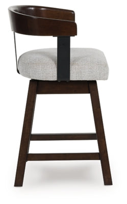 Ashley Haddigan Dark Brown Counter Height Barstool (Set of 2)