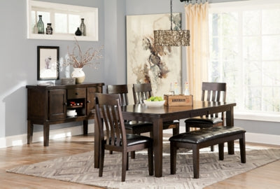 Ashley Haddigan Dark Brown Dining Bench