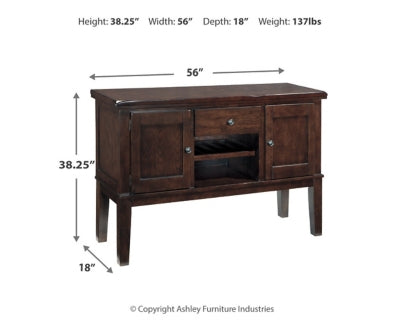 Ashley Haddigan Dark Brown Dining Server