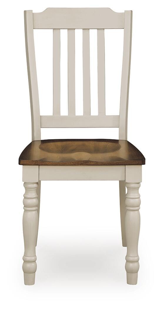 Ashley Mellintine Antique White Brown Dining Chair (Set of 2)