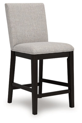 Ashley Neymorton Dark Grayish Brown Counter Height Barstool (Set of 2)