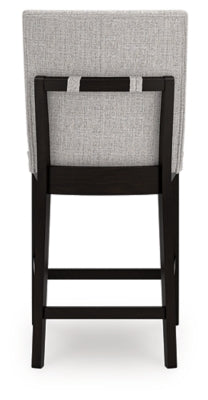 Ashley Neymorton Dark Grayish Brown Counter Height Barstool (Set of 2)