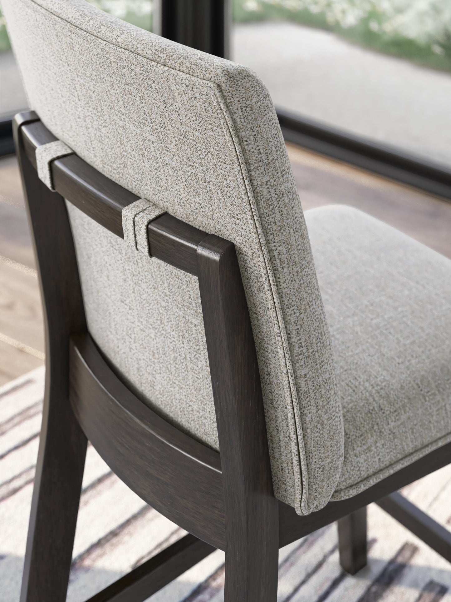 Ashley Neymorton Dark Grayish Brown Counter Height Barstool (Set of 2)