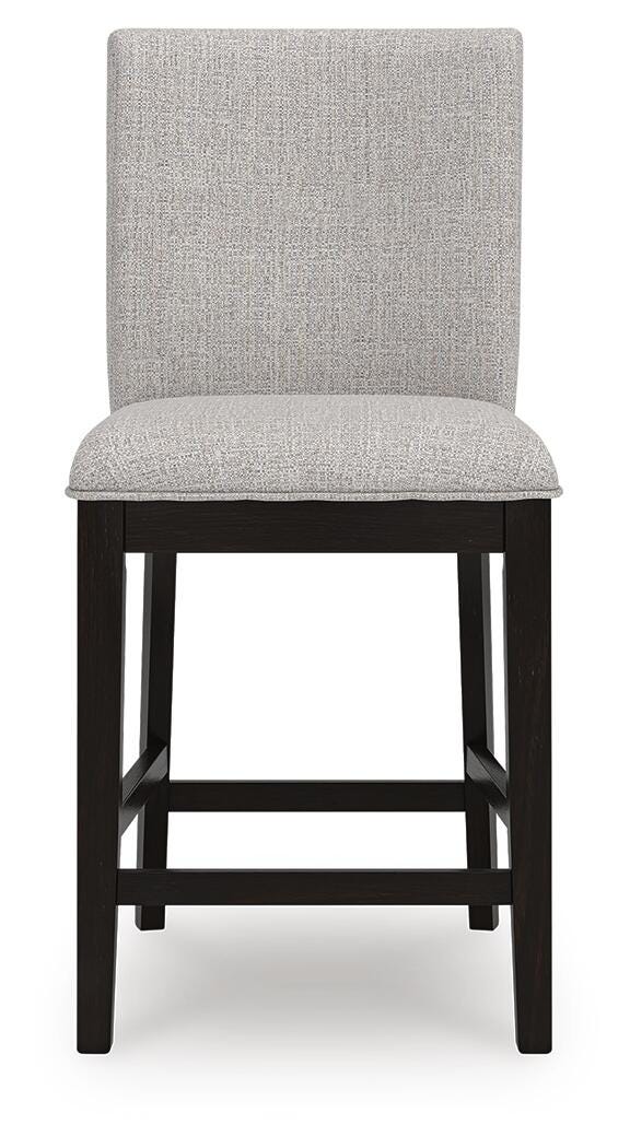 Ashley Neymorton Dark Grayish Brown Counter Height Barstool (Set of 2)