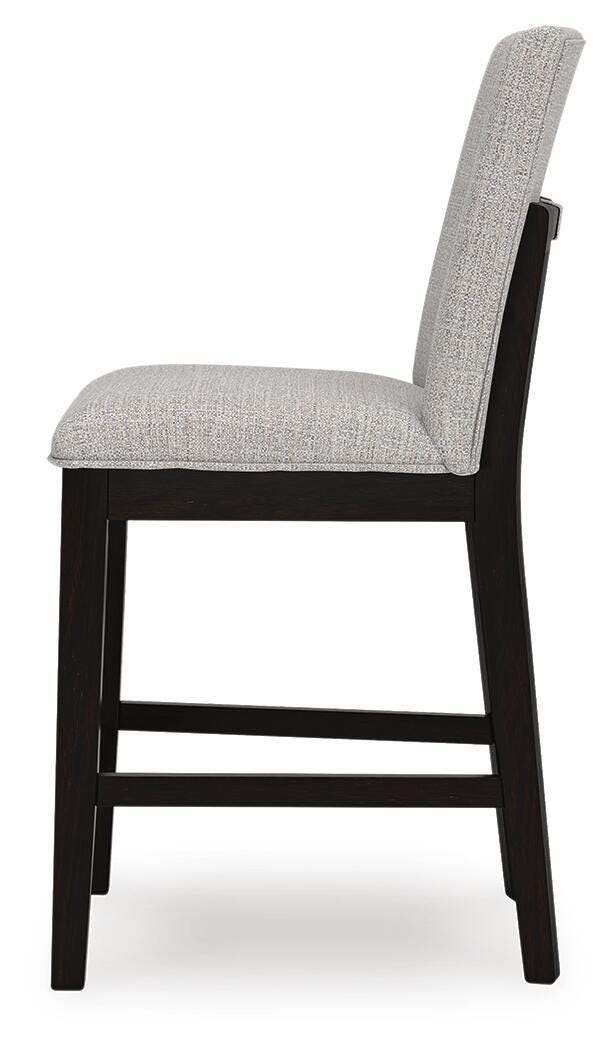 Ashley Neymorton Dark Grayish Brown Counter Height Barstool (Set of 2)