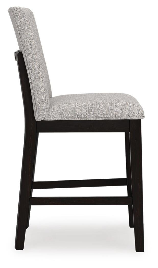 Ashley Neymorton Dark Grayish Brown Counter Height Barstool (Set of 2)