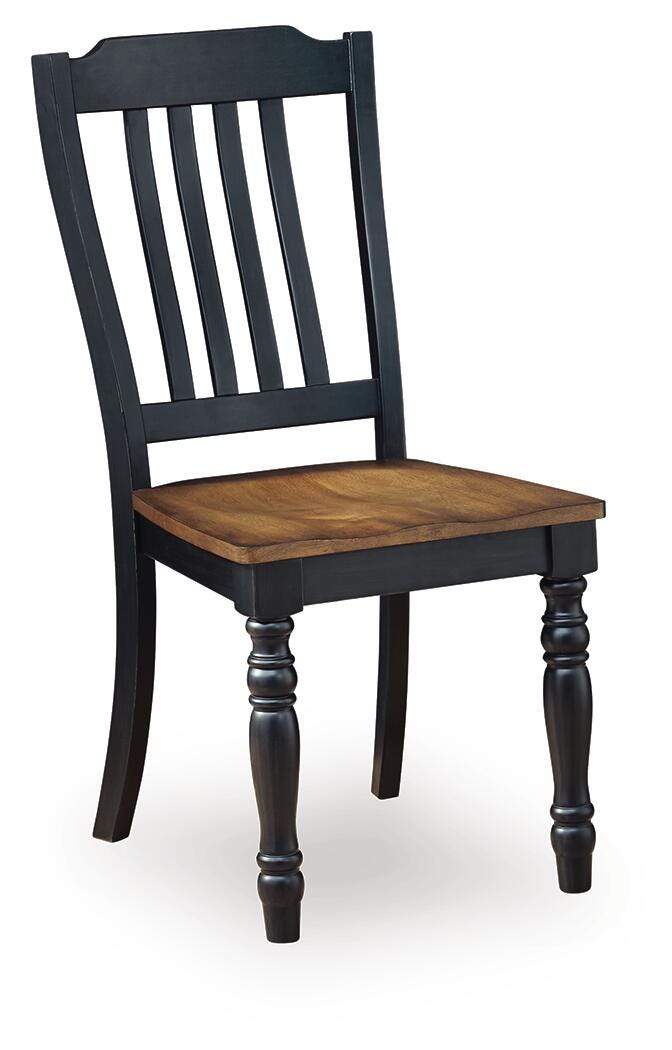 Ashley Loganeer Black Brown Dining Chair (Set of 2)