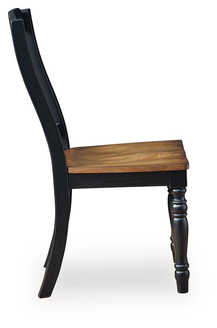 Ashley Loganeer Black Brown Dining Chair (Set of 2)
