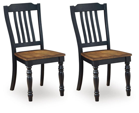 Ashley Loganeer Black Brown Dining Chair (Set of 2)