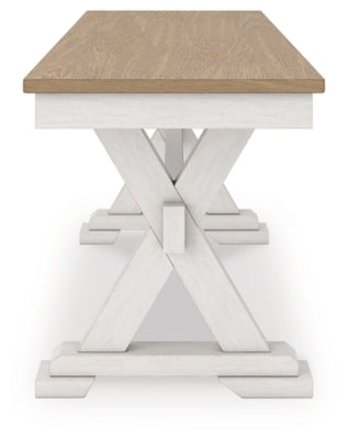 Ashley Westlinport Antique White Natural 48" Dining Bench