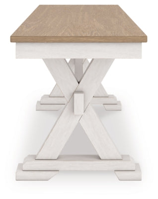 Ashley Westlinport Antique White Natural 48" Dining Bench