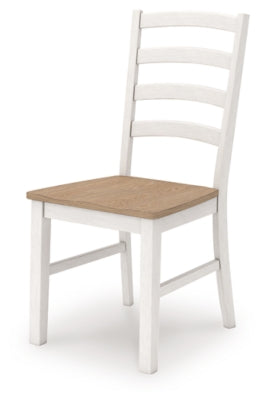 Ashley Westlinport Antique White Natural Dining Chair (Set of 2)