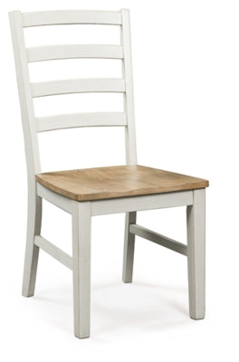 Ashley Westlinport Antique White Natural Dining Chair (Set of 2)