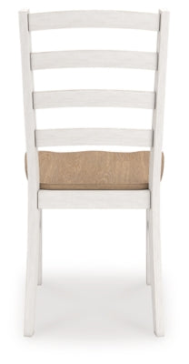 Ashley Westlinport Antique White Natural Dining Chair (Set of 2)