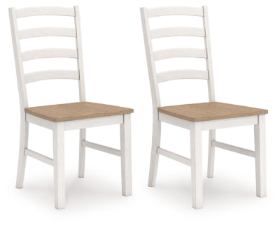 Ashley Westlinport Antique White Natural Dining Chair (Set of 2)