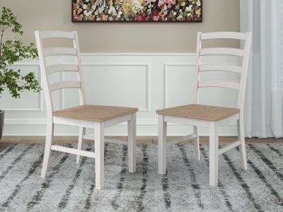 Ashley Westlinport Antique White Natural Dining Chair (Set of 2)