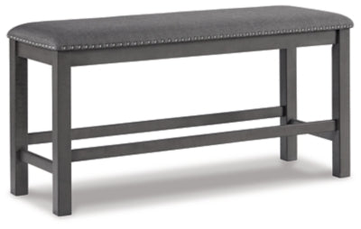 Ashley Myshanna Gray Upholstered Double Bench