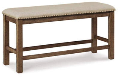 Ashley Moriville Beige Counter Height Dining Bench