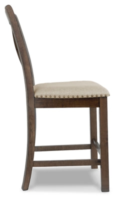 Ashley Moriville Beige Counter Height Bar Stool (Set of 2)