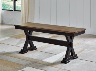 Ashley Wildenauer Brown Black 50" Dining Bench