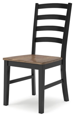 Ashley Wildenauer Brown Black Dining Chair (Set of 2)