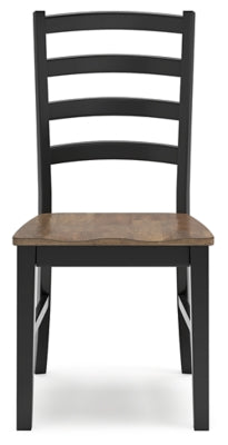 Ashley Wildenauer Brown Black Dining Chair (Set of 2)