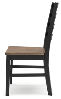 Ashley Wildenauer Brown Black Dining Chair (Set of 2)