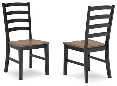 Ashley Wildenauer Brown Black Dining Chair (Set of 2)